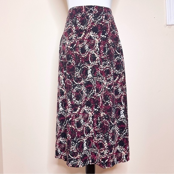 Jones Studio Black Red Abstract Print Top and Skirt Set US XL - Picture 5 of 8
